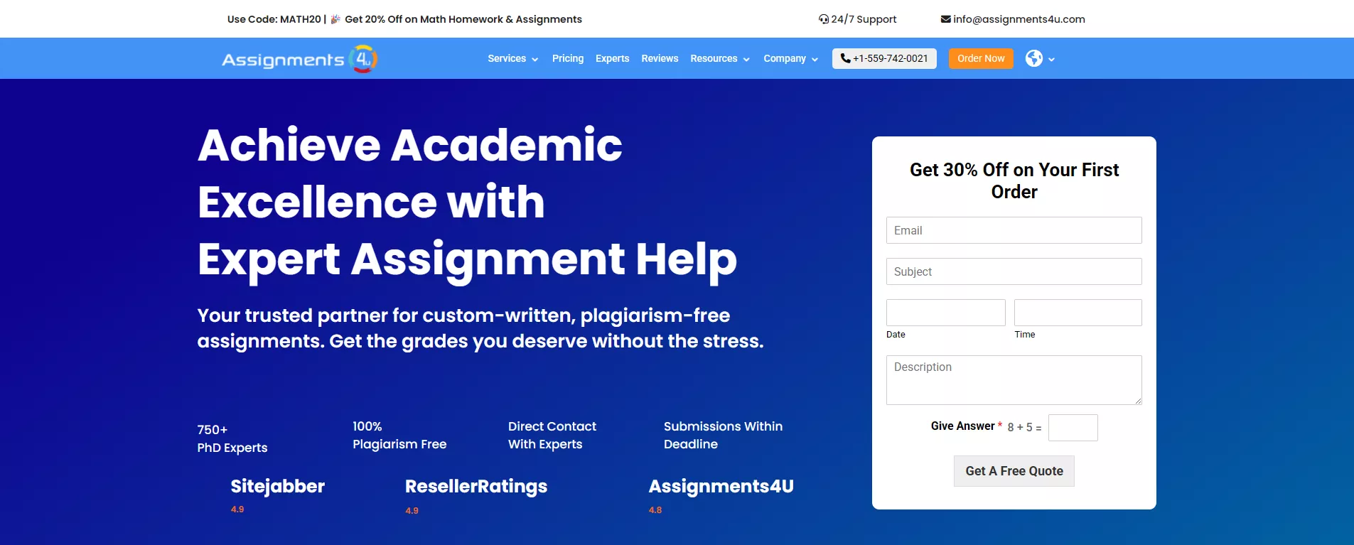 Assignments4U.com - The Specialty Project Powerhouse