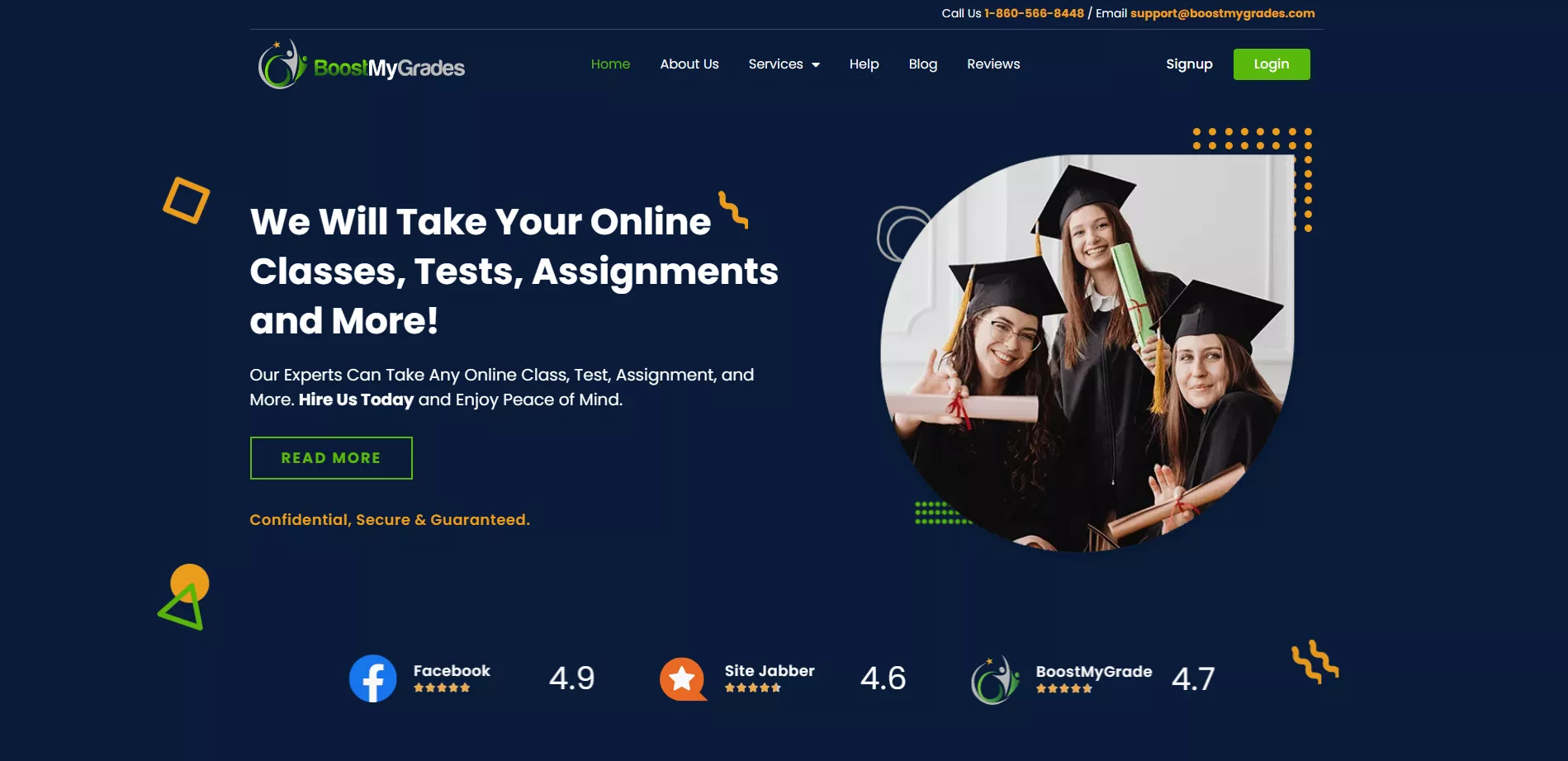 Homepage banner of Reliable Websites for Hiring Online Class Helpers with graduates<br />
