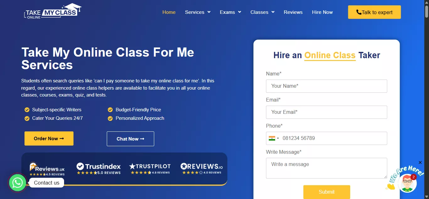 TakeMyClassOnline.us.com Review: 1.8/5 - Warning: